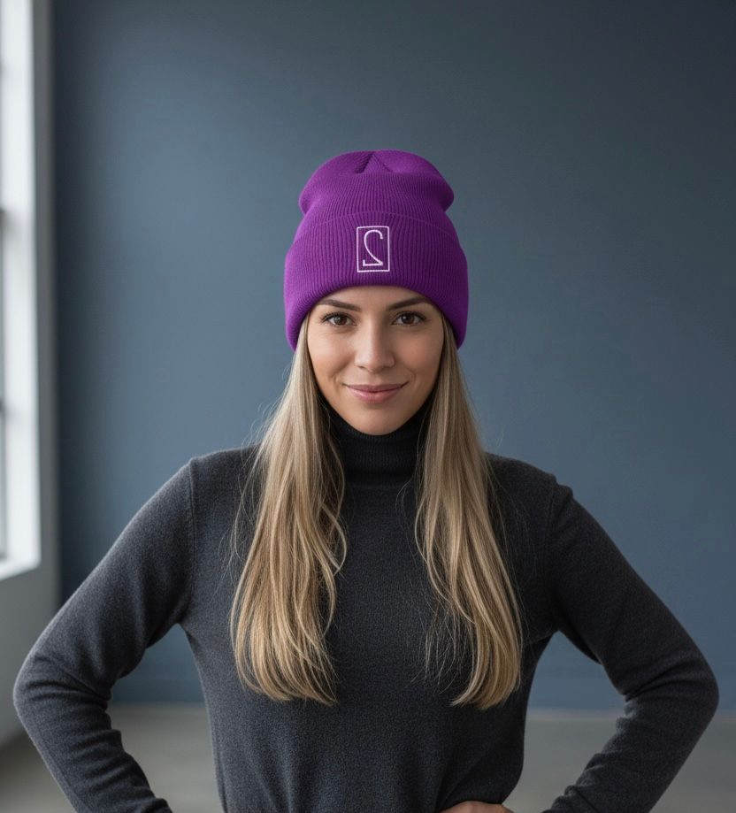 PURPLE BEANIE.