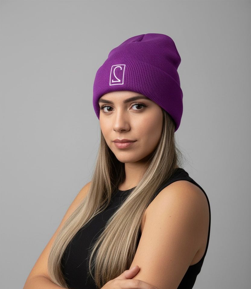 PURPLE BEANIE.