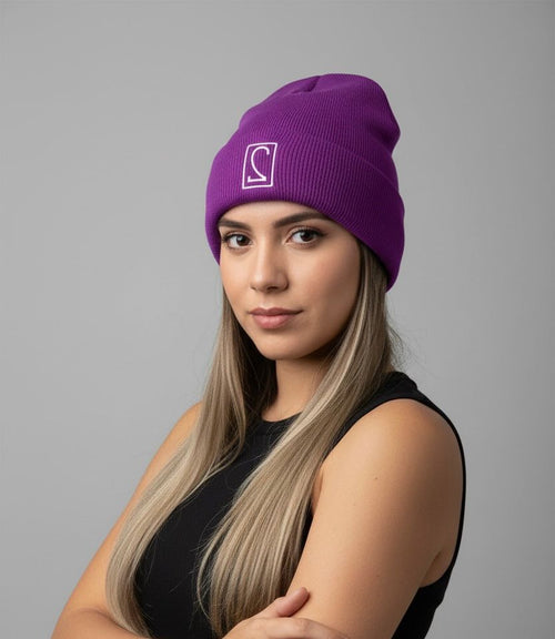 PURPLE BEANIE.