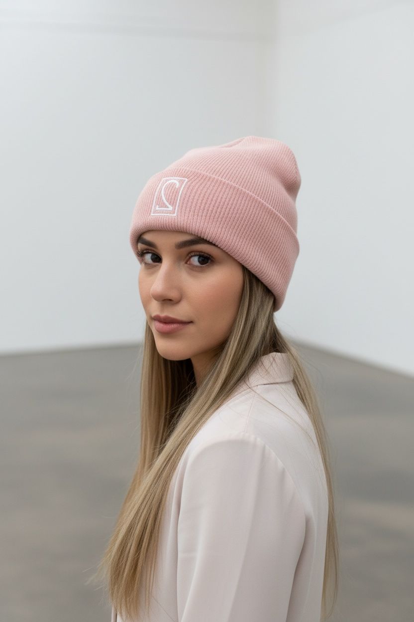 PINK BEANIE.